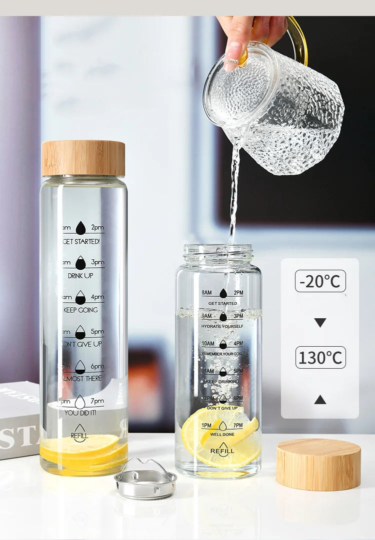 Glass Water Bottle & Tea Diffuser