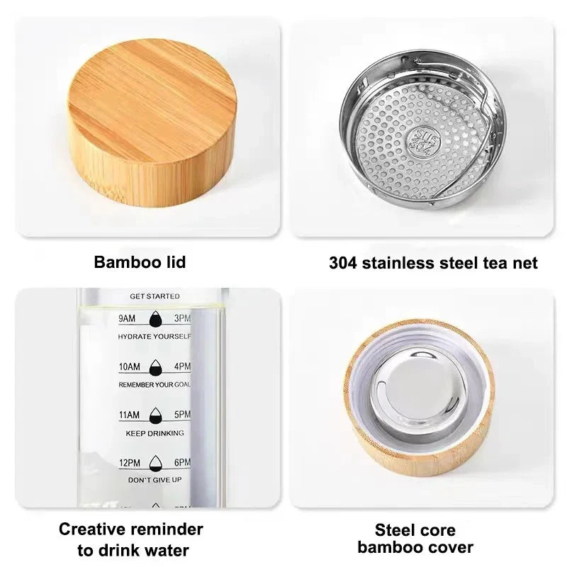Glass Water Bottle & Tea Diffuser
