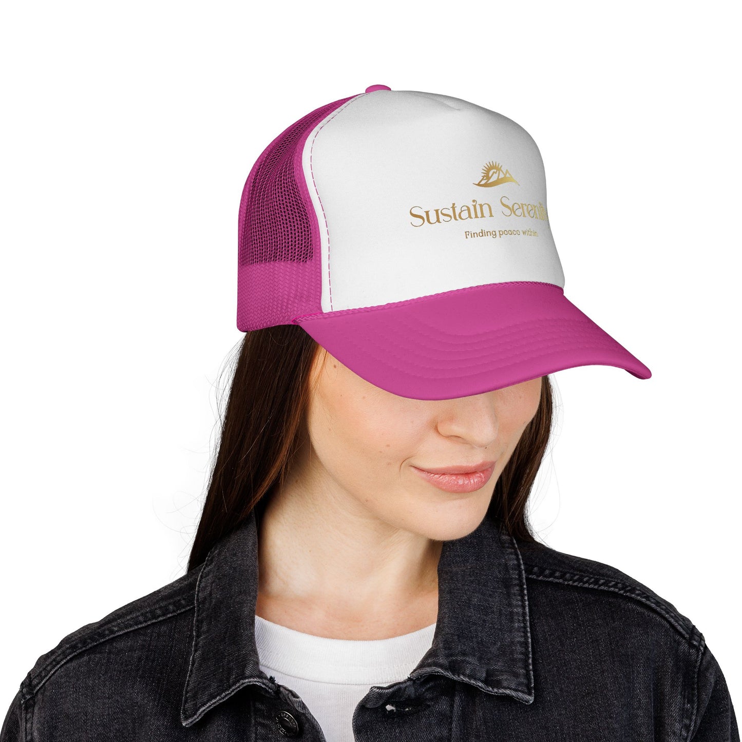 Trucker Cap Sustain Serenity - Yoga Lovers Peace Movement Hat