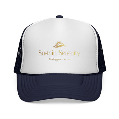 Trucker Cap Sustain Serenity - Yoga Lovers Peace Movement Hat
