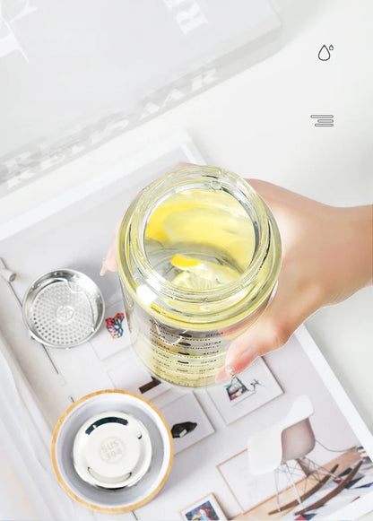 Glass Water Bottle & Tea Diffuser